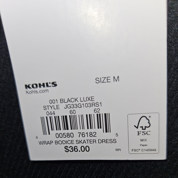 NWT SO Cross Over Wrap Bodice Skater Long Sleeve Dress - Picture 4 of 4